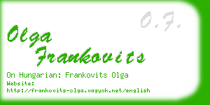 olga frankovits business card